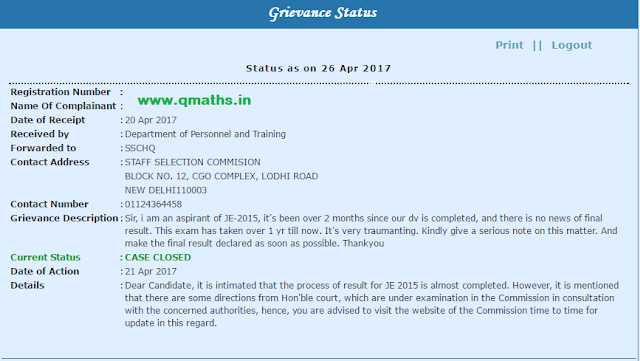 Result of JE 2015 Ready, Delay Due to Directions from Court : PGPortal reply
