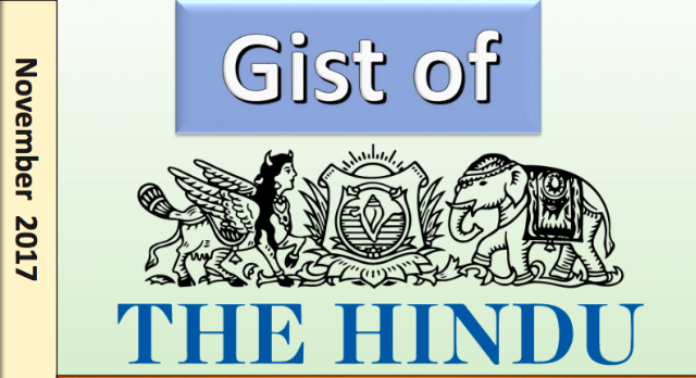 Gist of The Hindu November 2017 PDF Download