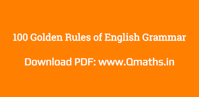 100 Golden Rules of English Grammar For Error Detection and sentence improvement pdf download