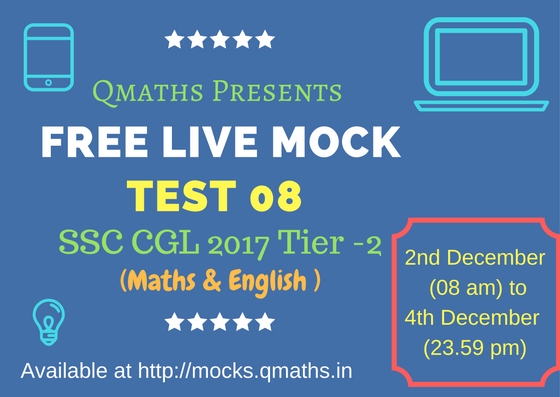 SSC CGL 2017 Tier-2 Free Live Mock Test 08