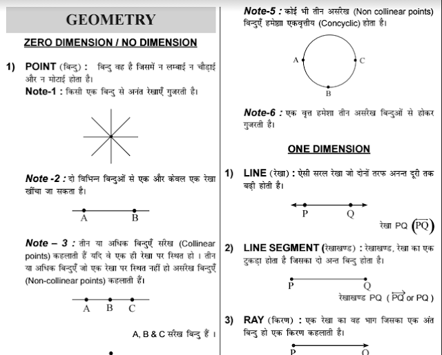SSC Geometry and Mensuration Notes (Hindi + English) PDF Download
