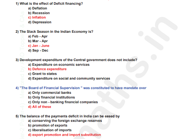 SSC CGL AAO Economics Question Bank PDF Download