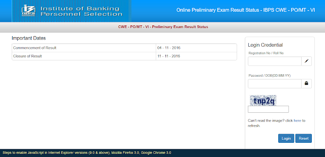 IBPS PO 6 Result Out, Click Here to Check your result