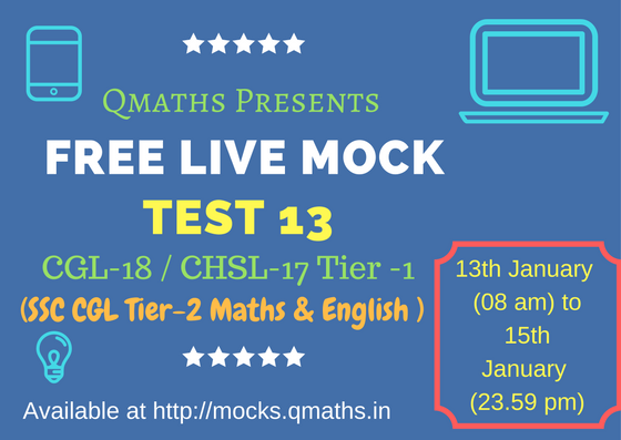 SSC CGL CHSL Free Live Mock Test