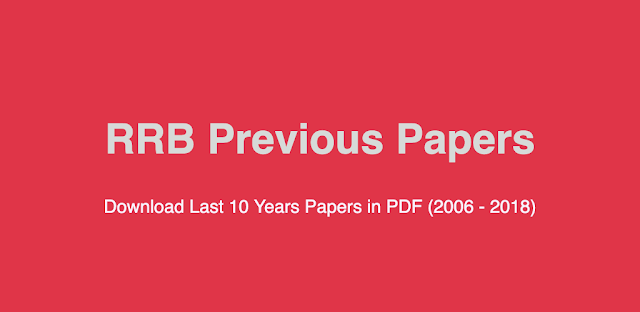 RRB NTPC Previous Years Papers (with Mock Papers) PDF Download