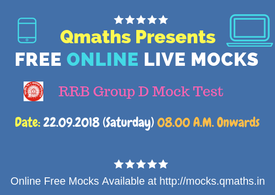 RRB Group D 2018  Live Mock Test (FREE)
