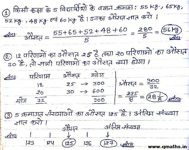 160 Average (औसत) Solved Questions in Hindi Download in PDF
