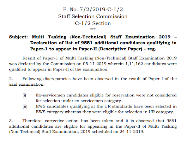 MTS 2019 Revised Result Declared, Download PDF
