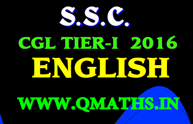 SSC CGL 2016 Tier-1 English Questions Compilation in PDF