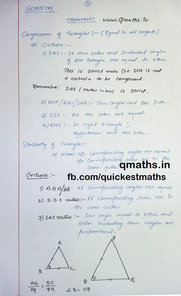 SSC CGL Triangles geometry