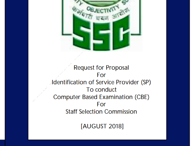 SSC Request for Proposal for Identification of Service Provider for CBE