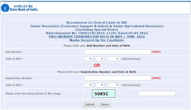 SBI Clerk 2016 Prelims Marks out, Check Now