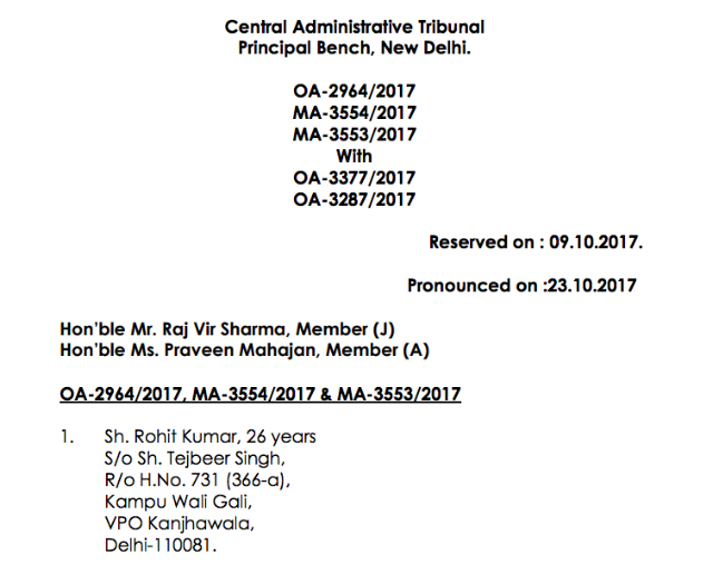 CAT Order Summary Regarding SSC CGL 2016 Descriptive Case