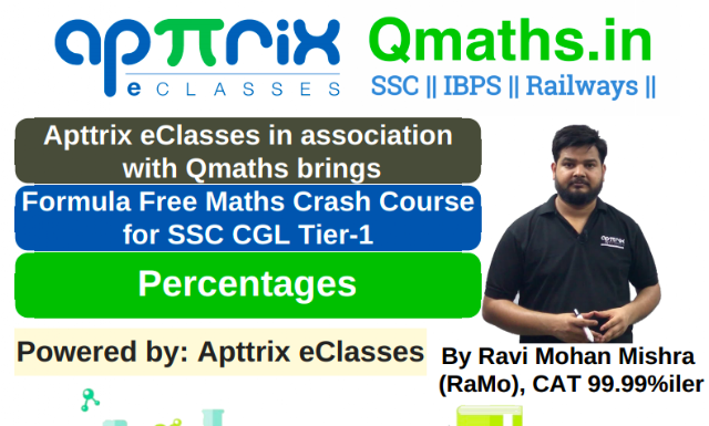 Percentage Practice Questions PDF of SSC CGL Free Crash Course