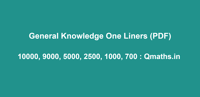 9000+ General Knowledge Questions Bank for RRB, SSC and Bank Exams pdf download