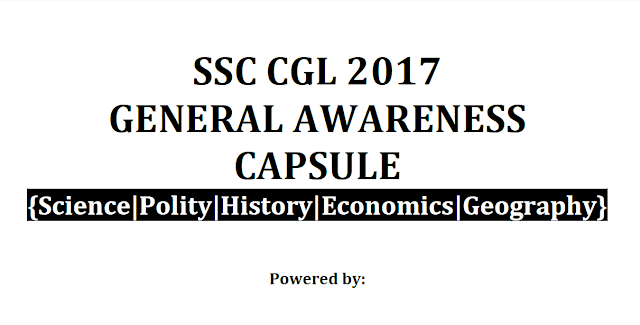 SSC CGL 2017 General Awareness Capsule PDF Download (English + Hindi)