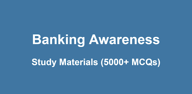 Banking Awareness Study Materials and Question Bank pdf download