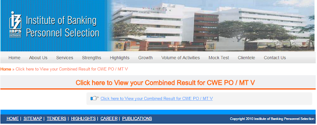 IBPS PO/MT 5 Result declared, check here