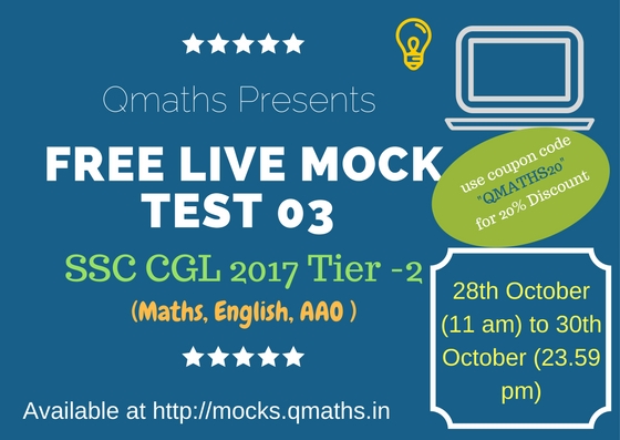 SSC CGL 2017 Tier-2 Free Live Mock Test 03