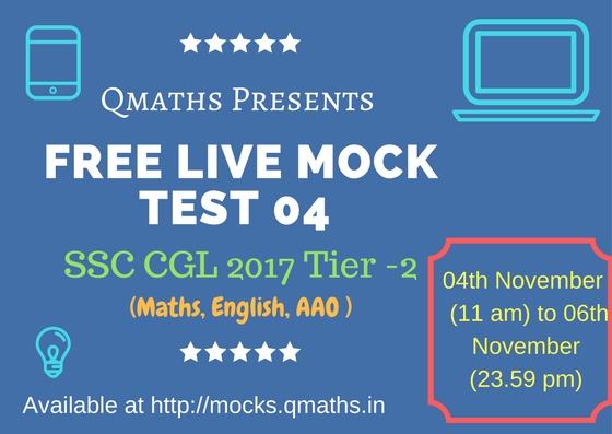 SSC CGL 2017 Tier-2 Free Live Mock Test 04