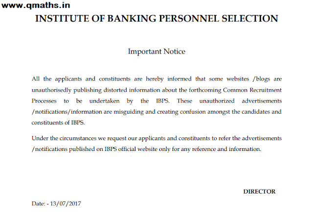 IBPS Notice Regarding Fake and Misleading Notification (Advertisement) PDF