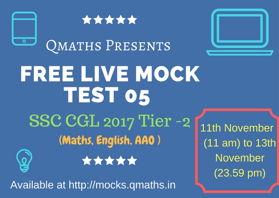 SSC CGL 2017 Tier-2 Free Live Mock Test 05