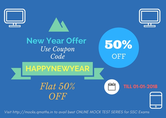 Happy New Year 2018 Offer, Flat 50 % Discount on All Test Series