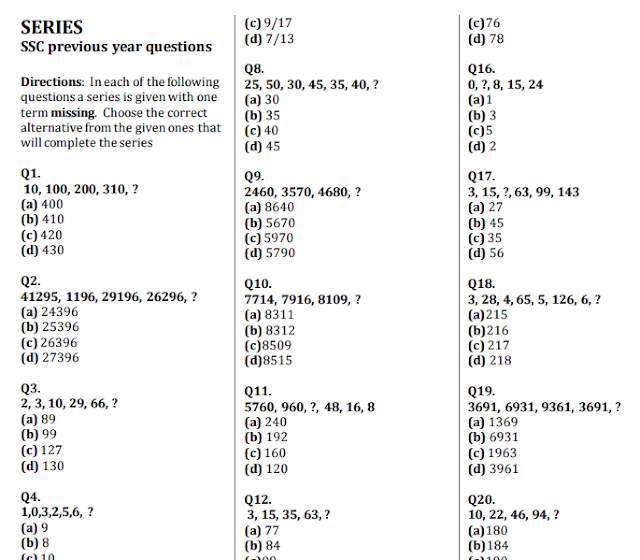 750 Series (Number + Alphanumeric) Previous Questions asked in SSC Exams PDF