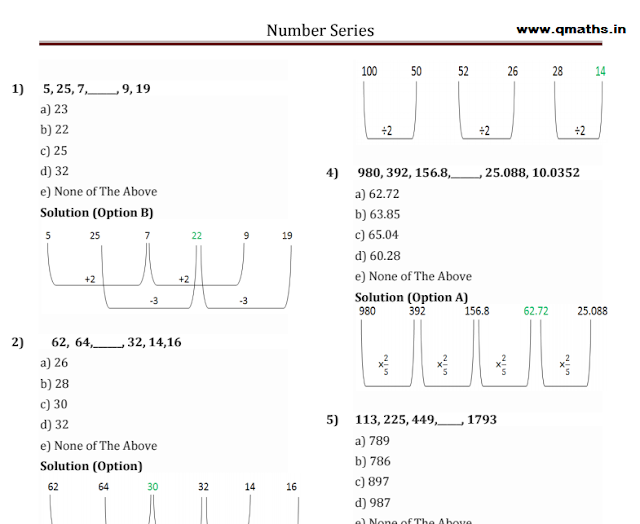 Number Series Question Bank (98 Questions with Solution) PDF Download